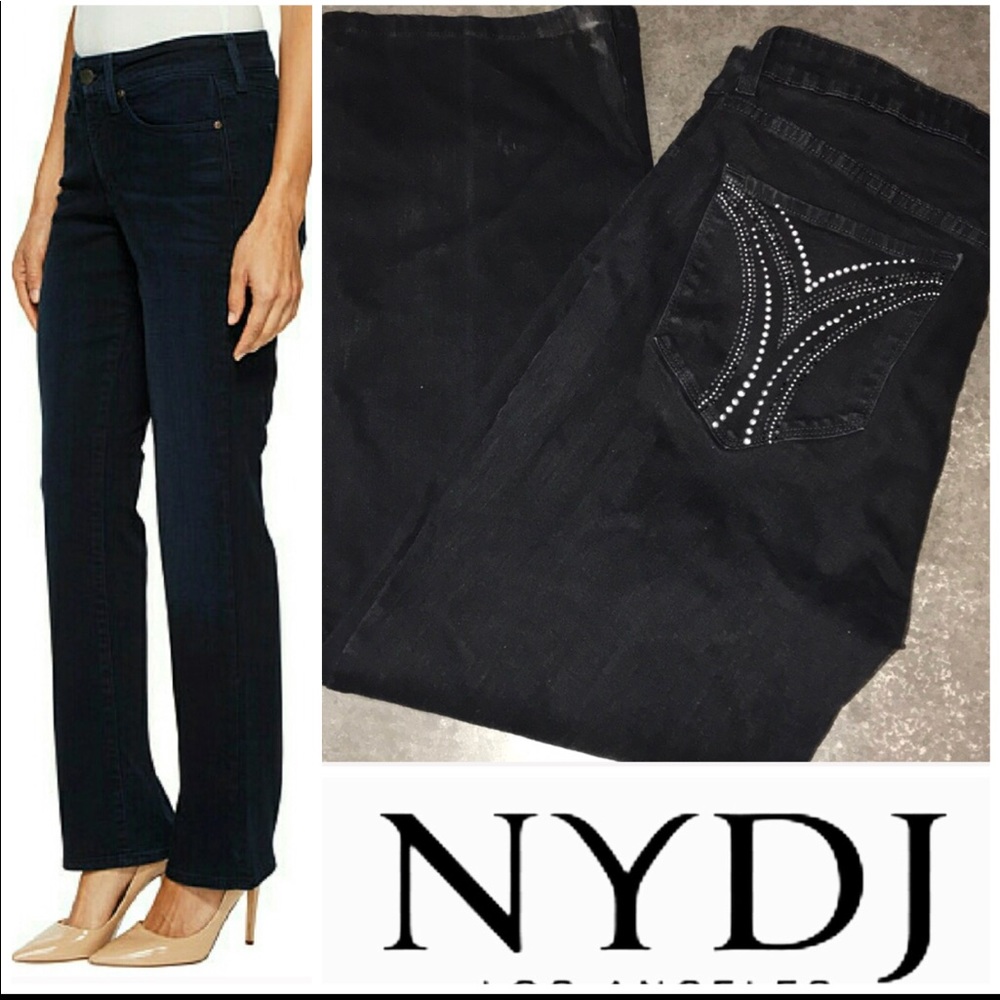 NYDJ LIFT TUCK BLACK DENIM - Picture 1 of 7